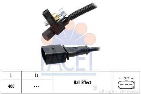 Датчик положения коленвала Seat Cordoba, Ibiza IV Skoda Fabia /VW Polo 1.4-1.6 9 FACET 9.0447