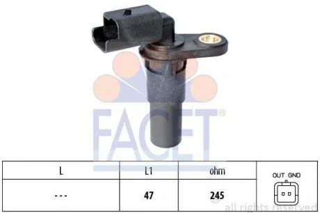 Датчик частоты вращения вала FACET 9.0536