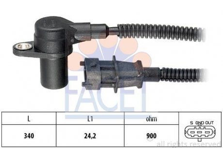 Датчик імпульсів, Датчик імпульсів, маховик FACET 9.0753 (фото 1)