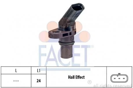 Датчик оборотів (КПП) Fabia 14-/Octavia 06-/Caddy 10-/Golf/Passat 11- FACET 9.0773