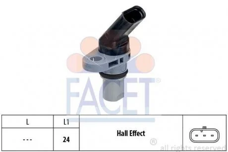 Датчик оборотів КПП Fabia 14-/Octavia 06-/Caddy 10-/Golf/Passat 11- FACET 9.0778