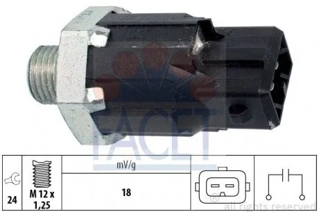 Датчик детонации Dacia Logan, Renault Clio, Laguna, Megane, Trafic FACET 9.3224