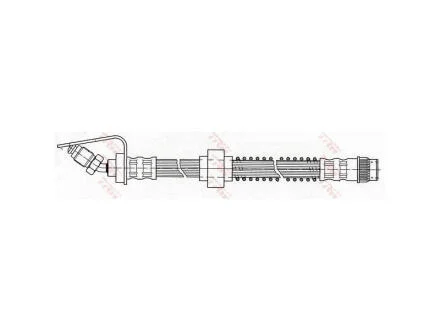 Тормозной шланг перед. верхний Renault Master 98- L 575mm FAST FT35158 (фото 1)