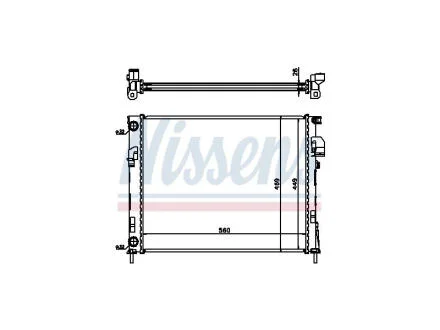 Радиатор основной под МКПП NISSAN Primastar 02-14, OPEL VIVARO 01-10, RENAULT TRAFIC 00-14 FAST FT55561