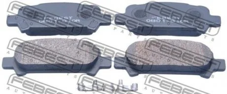 Колодки тормозные задние FEBEST 0801-G10R