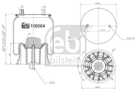 Подушка пневмопідвіски FEBI BILSTEIN 106564