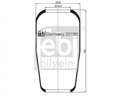 Баллон подушки пневматической подвески FEBI BILSTEIN 20185 (фото 1)