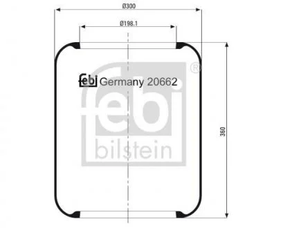 Баллон подушки пневматической подвески FEBI BILSTEIN 20662