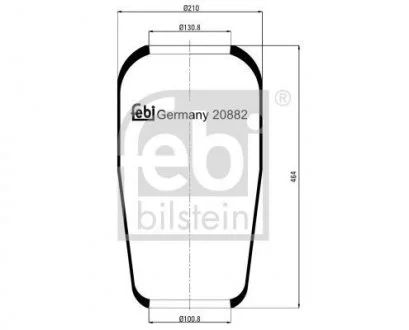 Баллон подушки пневматической подвески FEBI BILSTEIN 20882