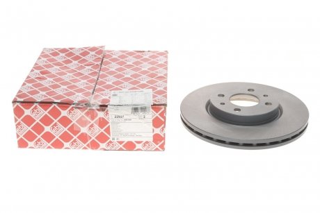 Тормозной диск передний Fiat Doblo, 500, Linea, Idea, Peugeot Beeper, Citroen Nemo (257x22) FEBI BILSTEIN 22927 (фото 1)