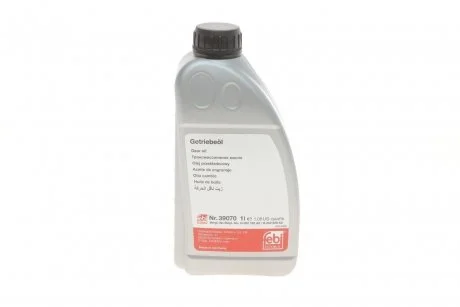 Олія трансм. АКПП ATF жовтий. (MB236.21, PSA DCS 6-speed, BMW Drivelogic7-speed) 1L FEBI BILSTEIN 39070
