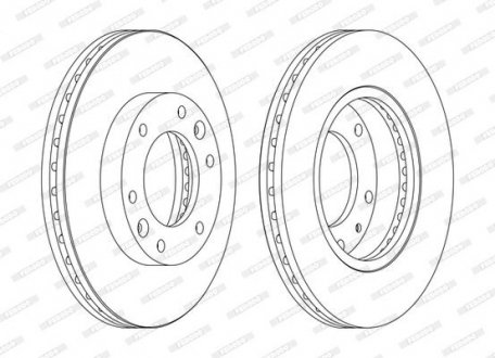 Тормозной диск FERODO DDF1612C (фото 1)