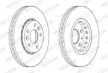 Диск тормозной FERODO DDF2507C