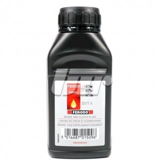 Тормозная жидкость 0.25л DOT4 FERODO FBX025 (фото 1)