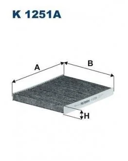 FILTR POWIETRZA KABINOWY FORD B-MAX FIESTA FILTRON K1251A
