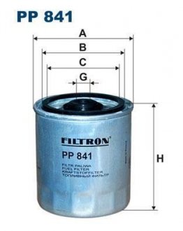 DB Фильтр топливный W169, W204 (127*91.5*10/20) FILTRON PP841/7