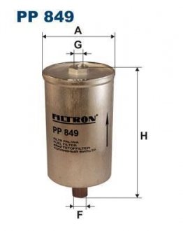 Фільтр паливний А6 - 97 FILTRON PP849 (фото 1)
