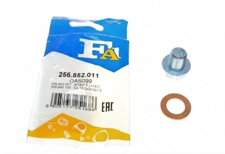 Пробка масляного піддону M14x1.5 L=14 (Fischer) Fischer Automotive One (FA1) 256.852.011 (фото 1)