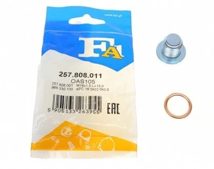 Пробка піддону автомобіля Fischer Automotive One (FA1) 257.808.011 (фото 1)