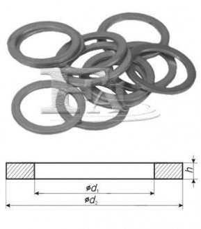 Уплотнительное кольцо, резьбовая пр, Уплотнительное кольцо Fischer Automotive One (FA1) 491.310.100 (фото 1)