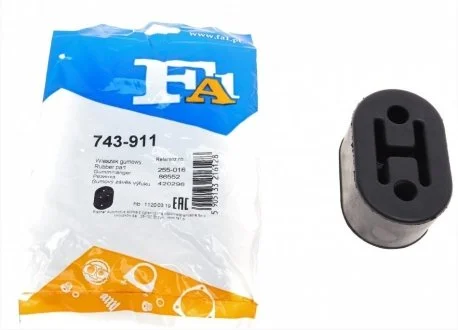Гумка глушника Mitsubishi Galant 2.0 92-96, Outlander 2.2 07-12// Peugeot 4007 2.2 07 Fischer Automotive One (FA1) 743-911