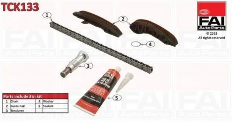Комплект ланцюга ГРМ BMW 1/3/5/X1/X3 1.6-3.0 d 03-> (верхній) Fischer Automotive One (FA1) TCK133