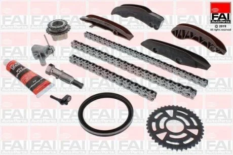 Комплект ланцюга ГРМ BMW 1/3/5/X1/X3 1.6-3.0 d 03-> (повний з шестернею)) Fischer Automotive One (FA1) TCK133C