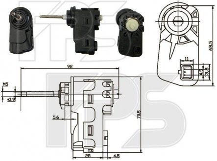 Двигатель корректора фары FPS FP 3219 RK1 (фото 1)