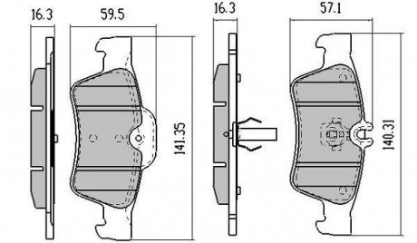 Колодки тормозные задние FBP-1350 FREMAX FBP1350 (фото 1)