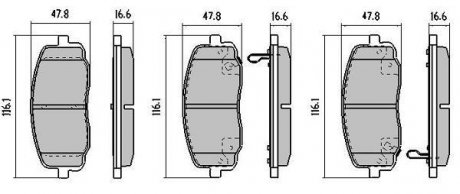 Колодки тормозные передние FBP-1392 FREMAX FBP1392 (фото 1)