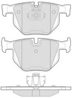 Колодки тормозные задние FBP-1667 FREMAX FBP1667 (фото 1)