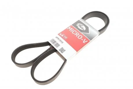 Ремінь генератора Elantra/Santa Fe/Carens/Sportage 2.0-2.2 CRDI 01- Gates 6PK1513