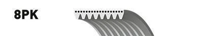Фото 1 - ремінь поліклиновий Gates 8PK1175ES Ремінь поліклиновий Gates 8PK1175ES (фото 1)