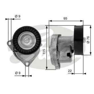 Натяжник паса поліклинового Kia Carnival 2.9TD 99-01 Gates T38448