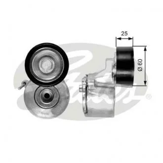 Натяжник поликлинового кулича Citroen/Peugeot/Fiat 1.4HDi, 1.6HDi/D Multijet, 2.2HDi 09.01- Gates T38458 (фото 1)