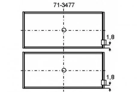 Шатунний підшипник Glyco 71-3477/8 STD