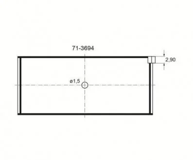Шатунный подшипник Glyco 71-3694/4 0.50MM
