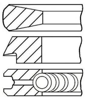Кольца поршневые Fiat Bravo/Marea Multipla 1.9/2.4JTD 98- 82.00 STD GOETZE 08-108000-00 (фото 1)