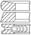Поршневые кольца (1cyl) Renault Laguna/Espase 2.2dci 01- 08-127407-00