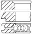Кільця поршневі 86.0 (+0.50) 1.75-2-4 BMW 2.5/2.8 (M30) 6 цил (к-т на 1цил.) GOETZE 08-129507-00 (фото 1)