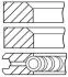 Комплект колец поршня двигателя (на 1 цилиндр.) GOETZE 08-170707-10 (фото 1)