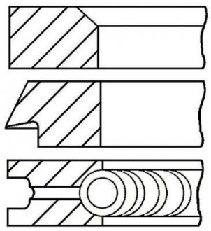 Кільця поршневі GOETZE 08-393600-00