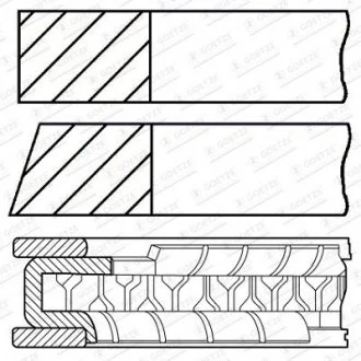 PIERМCIENIE TгOK 71/1.2-1.2-2 STD NISSAN MICRA 1,2 03-10 GOETZE 08-442700-00