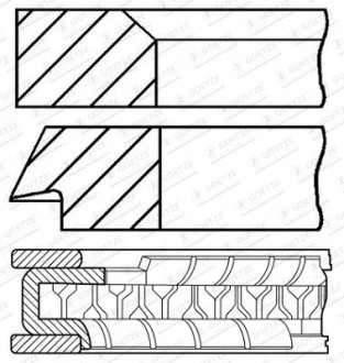 PIERМCIENIE TгOK 81/1-1.2-2.8 STD HONDA CIVIC 1,6 1,8 97-00 GOETZE 08-445800-00