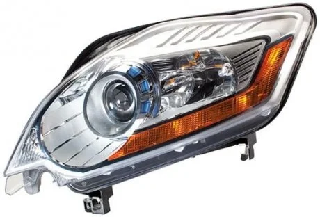 FORD Фара основная Bi-Xenon с мотором,с лампами,без газоразр.лампы,без предвкл.прибора D1S/H7 H21Вт W5W лев.Kuga 08- HELLA 1EL 009 696-751