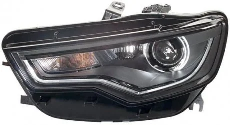 VW Фара основная Bi-Xenon с мотором,без ламп,без предвкл.прибора D3S/H7 PSY24W с дневн.светом лев.Audi A6 11- HELLA 1EL 011 150-351