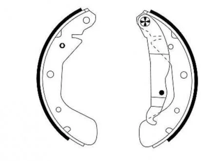 OPEL щоки гальмівні ASTRA, CORSA 92- (200*28) HELLA 8DB 355 001-291