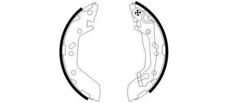 HYUNDAI щоки гальмівні Accent -05 HELLA 8DB 355 002-541 (фото 1)