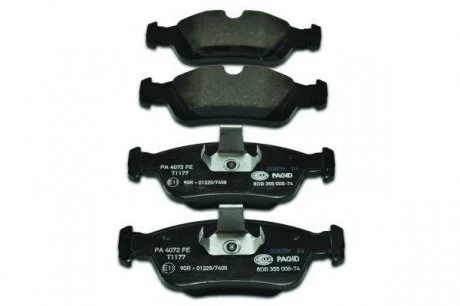 Гальмівні колодки передні BMW 3 (E36/E46) 90-09 (ATE) HELLA 8DB355008-741