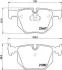 Тормозные колодки зад. BMW 3(E46)/7(E38)/X5(E53) 94-11 (ATE) (122x58,2x17,3) HELLA 8DB355009-331 (фото 2)